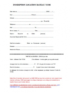 INSCRIPTION LOCATION BATEAU YCSM